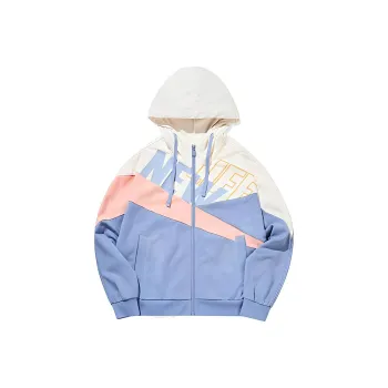 QIAODAN Jacket Women's Sage Blue/Cream White