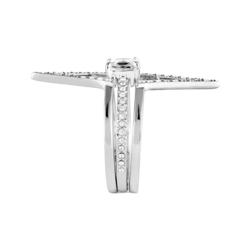Swarovski Platinum Funk Ring Set-1