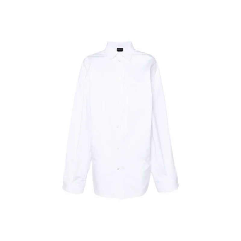 Balenciaga Asymmetric Poplin Shirt-0