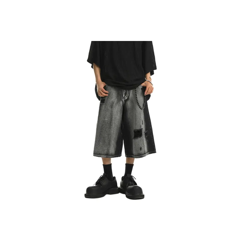 Pirkadat Denim Shorts Unisex Black-0