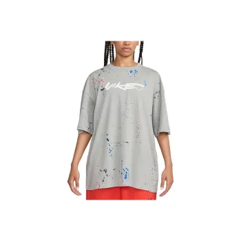 Nike Sportswear Drop Shoulder Sleeve T-Shirt Women's Tone Gray
