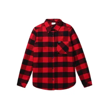 Columbia Shirts Women's Black Red Plaid
