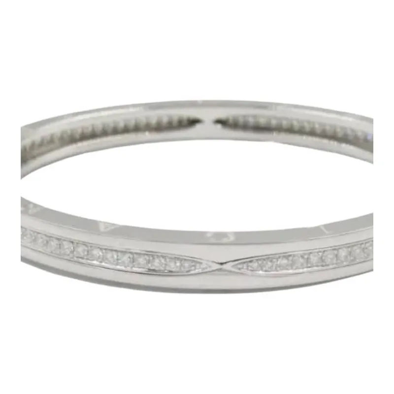 BVLGARI 2010s 18K White Gold B.Zero 1 White Diamonds Bracelet-1