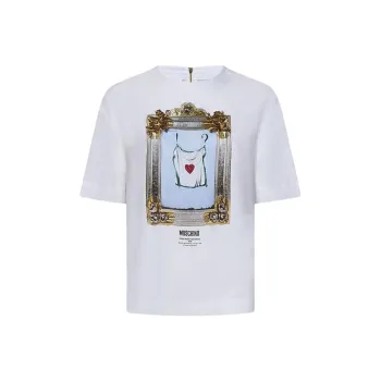 MOSCHINO Painting Printed Crewneck T Shirt