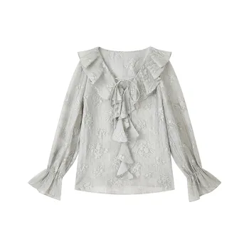 Yu Qianwen Shirts Women's Gray