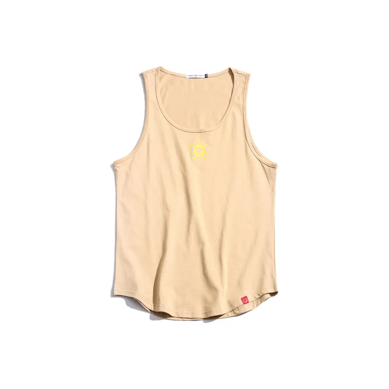 MIIRACER 100% Cotton Versatile Trendy Fitness Running Tank Top Unisex-8