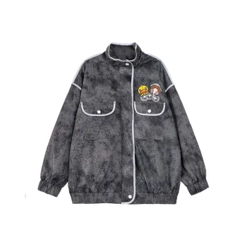 B.Duck x Identity V Jackets Coats Women's Black Gray Color