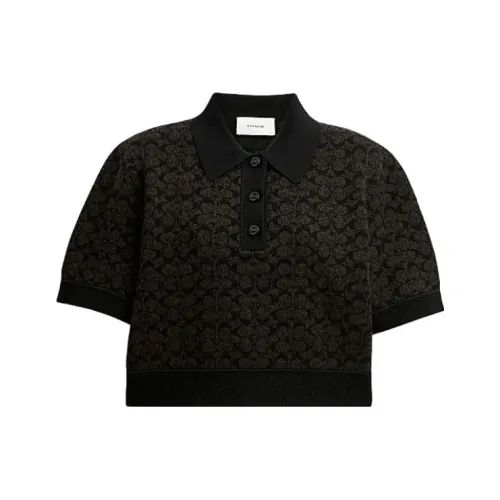 COACH Women's Sporty Cropprd Polo Shirt