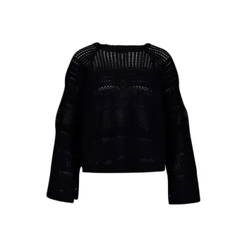 Stella McCartney Crochet Knit Crewneck Top