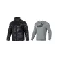 Clothing Sets (Black Cotton Top+Gray Sweatshirt)