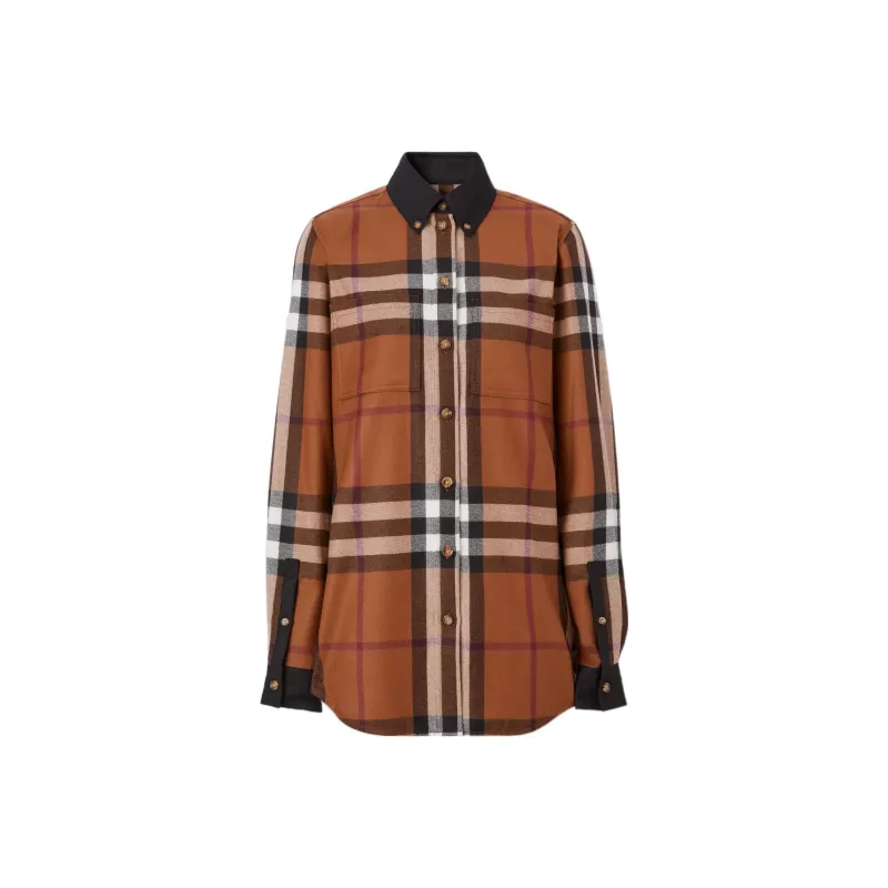 Burberry Check Printed Buttoned Shirt-0