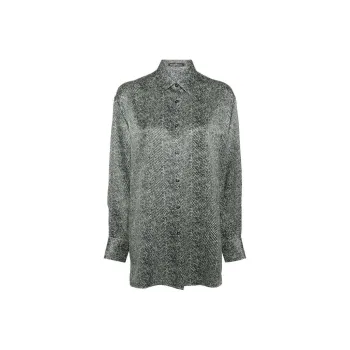 ERMANNO SCERVINO Herringbone Printed Button Up Shirt