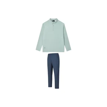 FILA Casual Sportswear Men Clothing Sets Top Tourmaline Blue+Bottom Teal
