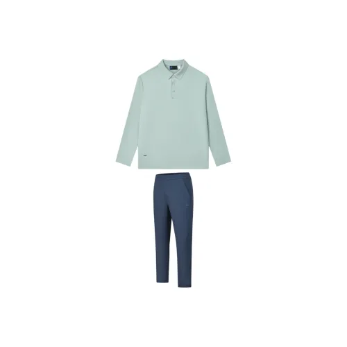 FILA Casual Sportswear Men Clothing Sets Top Tourmaline Blue+Bottom Teal