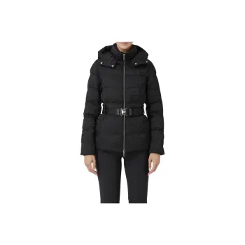 Elisabetta Franchi Monogram Jacquard Short Down Jacket