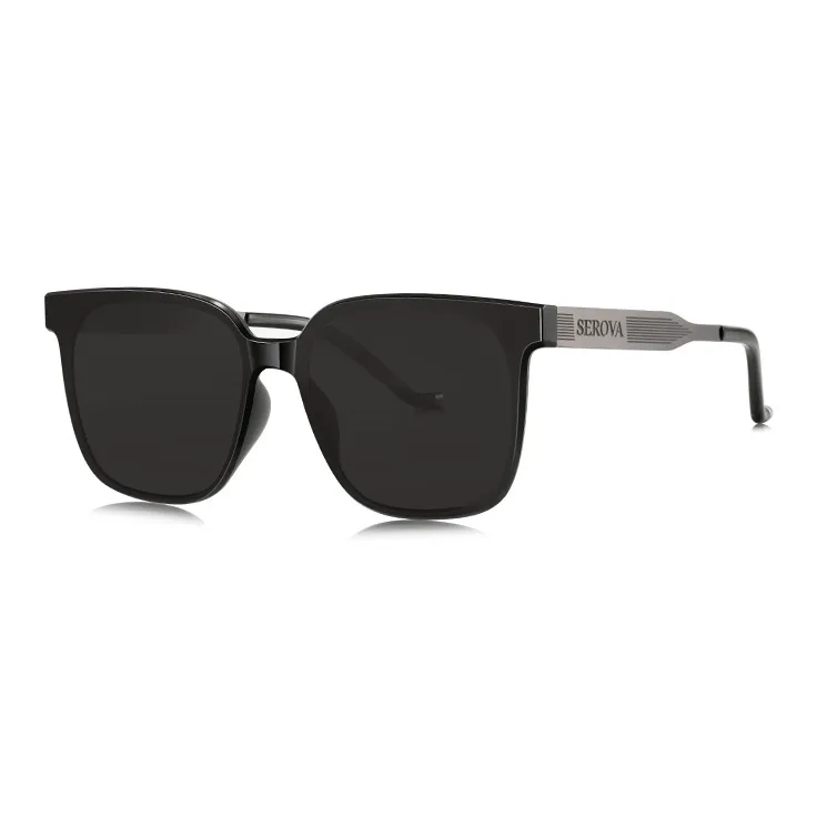 SEROVA Plate And Metal Square Sunglasses Unisex-0