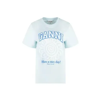 GANNI T-Shirts Women's Blue