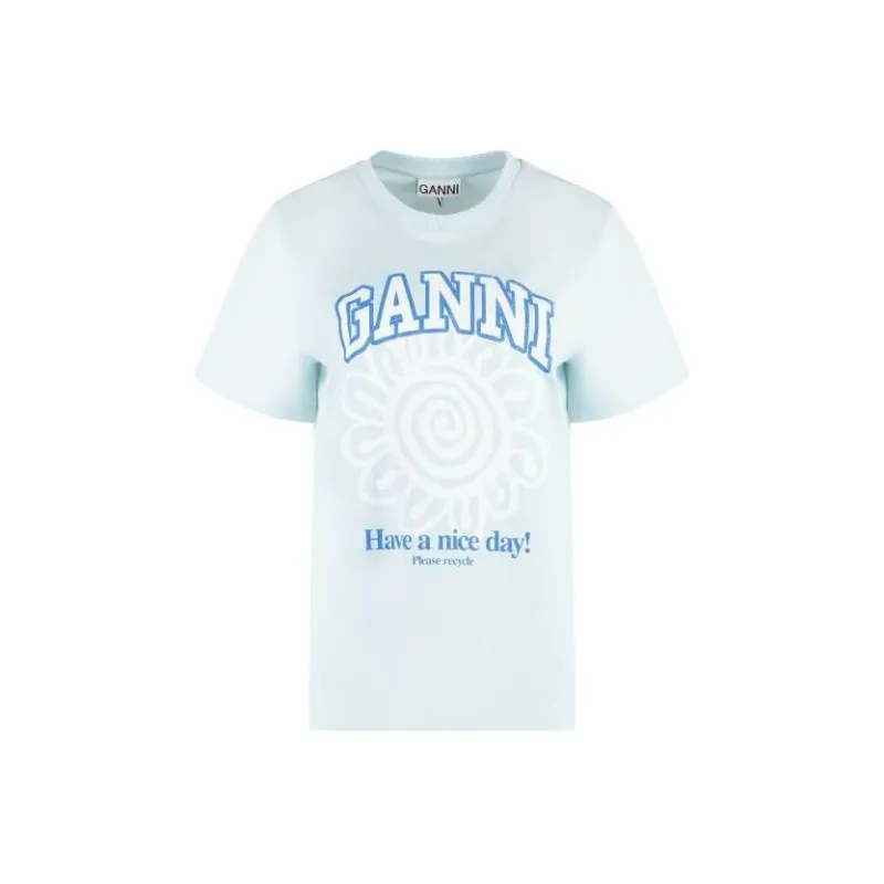 GANNI T-Shirts Women's Blue-0