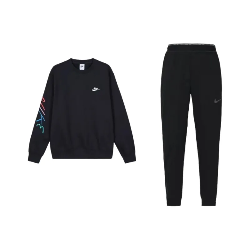 Nike Club FLEECE Sweatshirt Set Men's Black-0