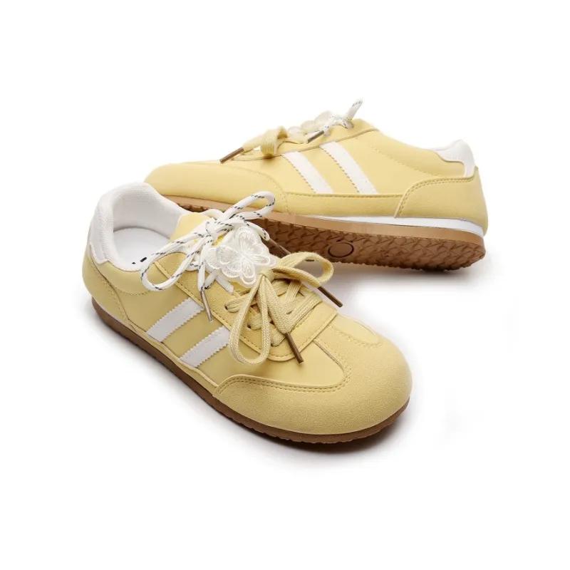 Feiyue Girly Heart Series Abrasion Resistant, Breathable, Lightweight Low Top Casual Shoes Women's Yellow-4