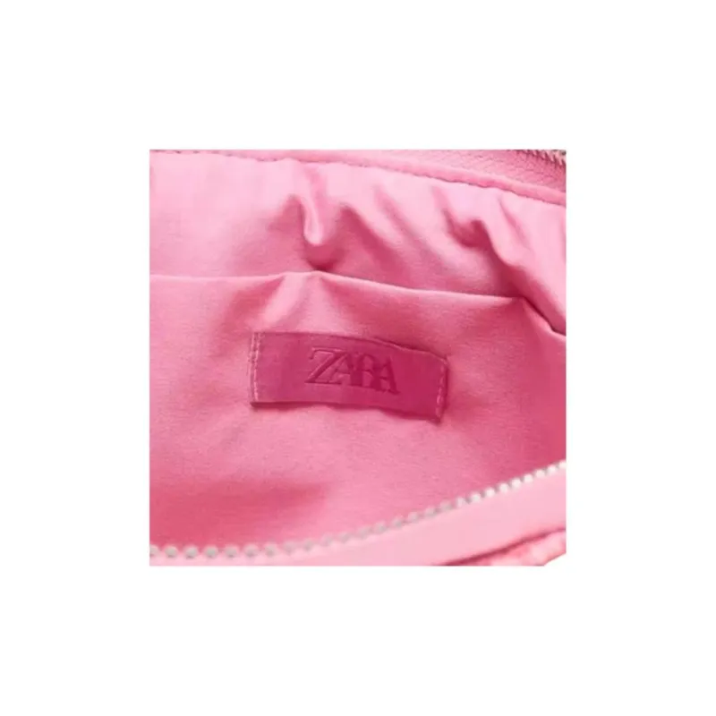 ZARA Polyester Bucket Bag Handbag Trumpets Women's Pink-4