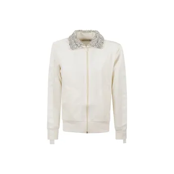 Golden Goose Collar Sequins Embellished Track Jacket