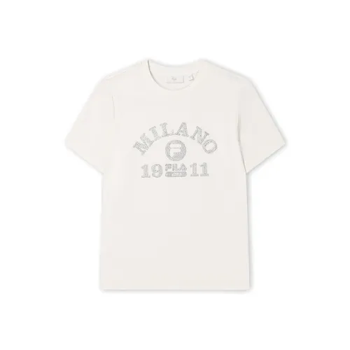 FILA MILANO Italian Luxury Sports Collection T Shirt Women's Cloud White