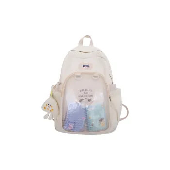 Single Warehouse Nylon Backpack Unisex White/Pink/Green/Purple/Brown/Black