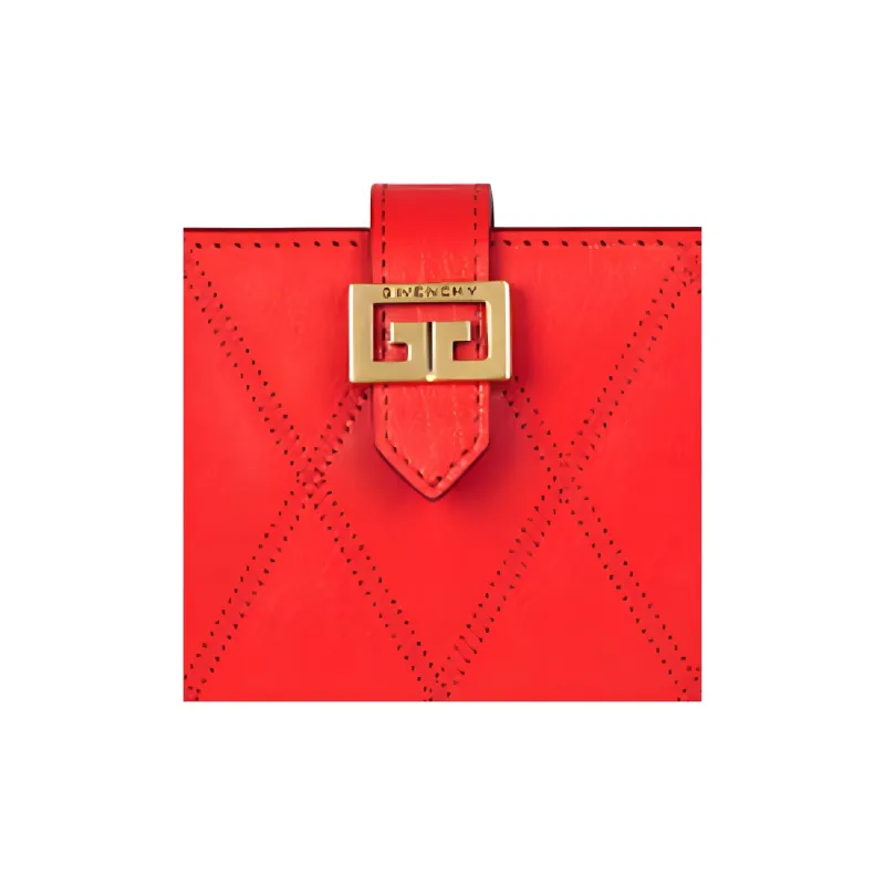 GIVENCHY Givenchy Bag Collection Sheepskin Wallet Women's Red-4