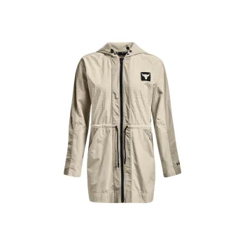Under Armour Project Rock Collection Jackets Women's Limestone White