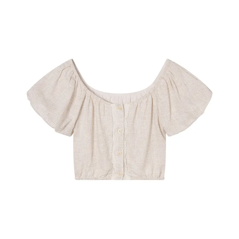 Ouyang Shirt Women's Cream Apricot-0