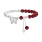 Peaceful-Freshwater Pearl Red Agate Bracelet