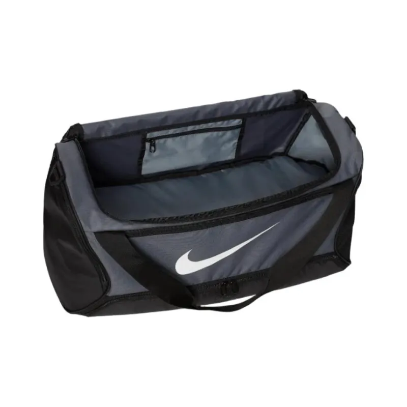 Nike Brasilia Polyester One Shoulder Crossbody Handbag, Travel Bag 60L Unisex Gray-2