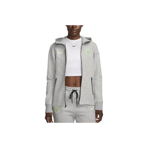 Nike FC FW24 Barcelona Tech Fleece Windrunner Jackets Coats Women's Gray