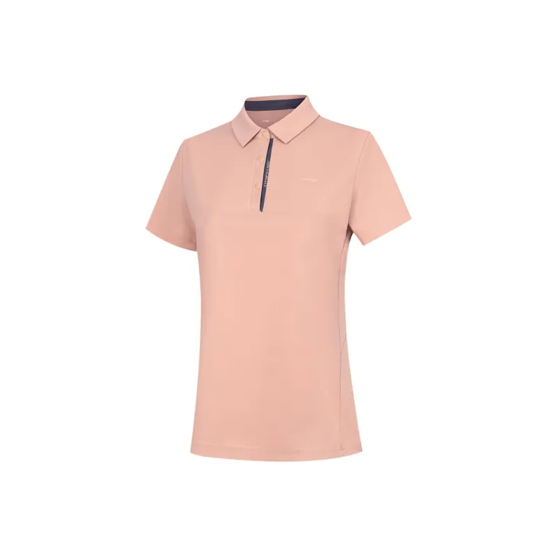LiNing Polo Shirt Women's New Mist Rose Pink-0