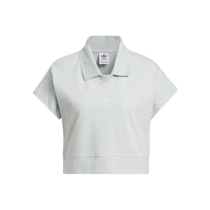 Adidas Originals Polo Shirt Women's Silver Gray-0