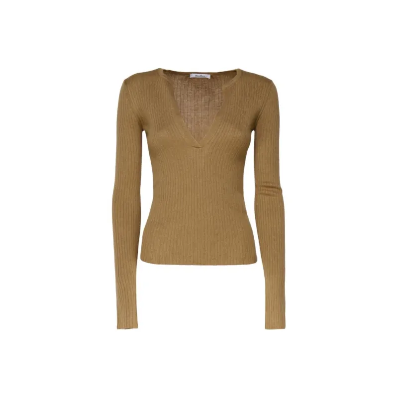 MaxMara V Neck Long Sleeved Top-0