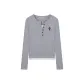 A-Lazy Gray (Crew Neck Mock Two-Piece with Button-Down Collar)