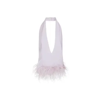 16ARLINGTON Salina Feather detail Blouse