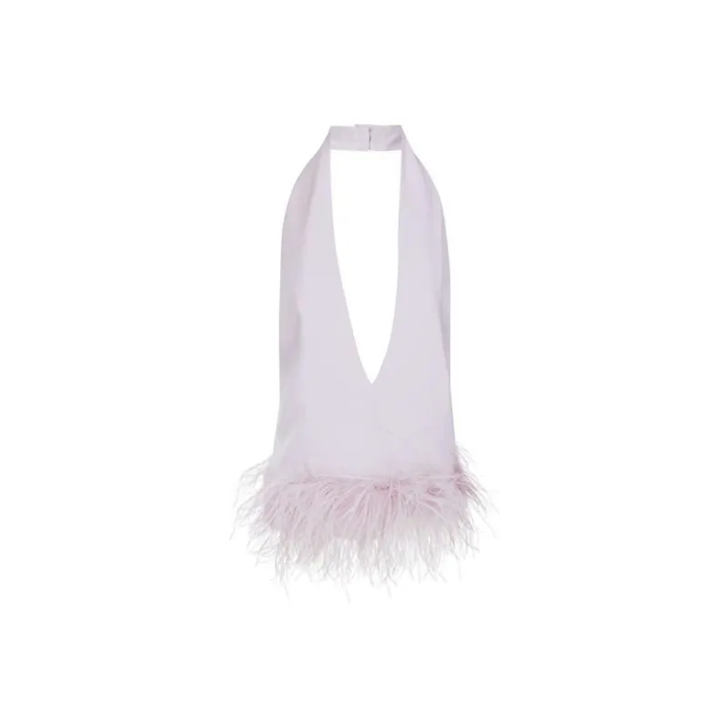 16ARLINGTON Salina Feather detail Blouse-0