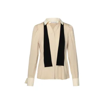 MaxMara Button Detailed Long-Sleeved Blouse