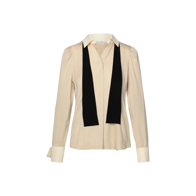 MaxMara Button Detailed Long Sleeved Blouse-0
