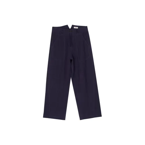 Basics Simple Blended Synthetic Fabrics Casual Pants