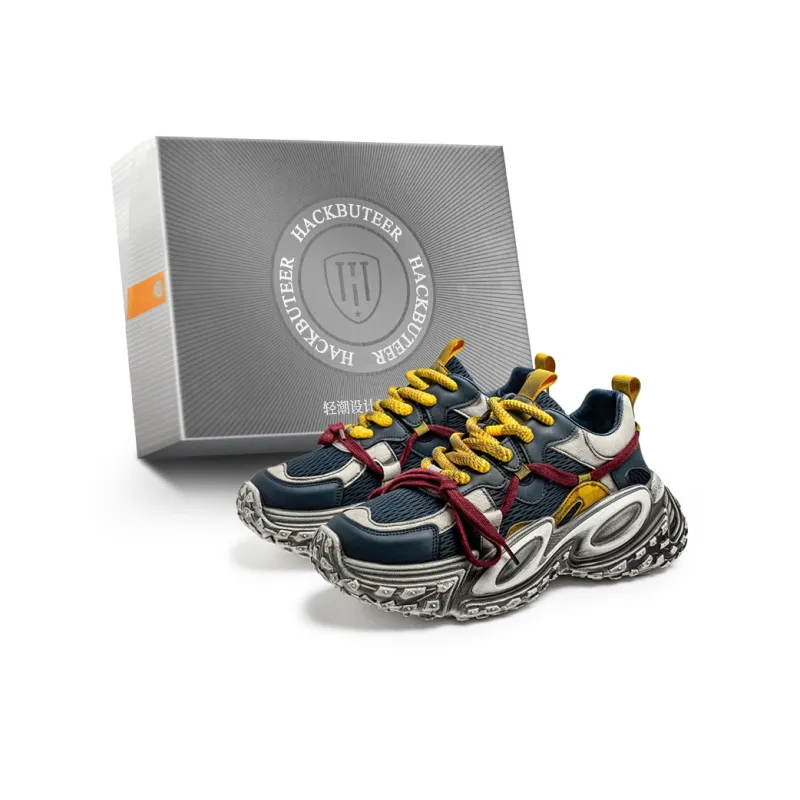 HACKBUTEER Low Top Chunky Sneakers Men's Box Included-0