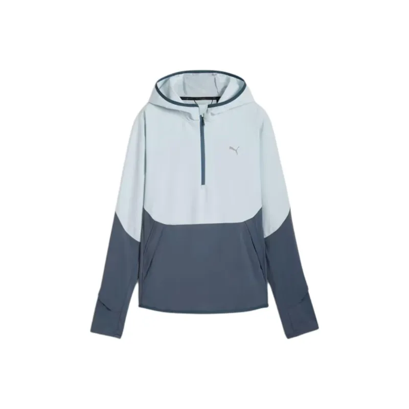 PUMA SEASONSHybrid Half Zip Sweatshirt Women's Gray Sky-0