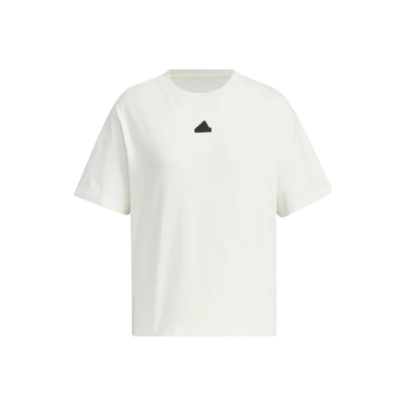 Adidas Dance Drop Shoulder Sleeve T Shirt Women's Jade White-0
