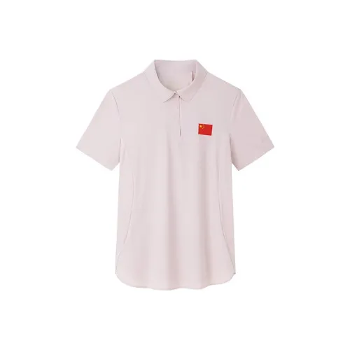 ANTA Polo Shirts Women's Smoke Gray Pink