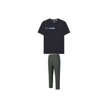 FILA Casual Sportswear Men Legend Blue+Pinecone Green