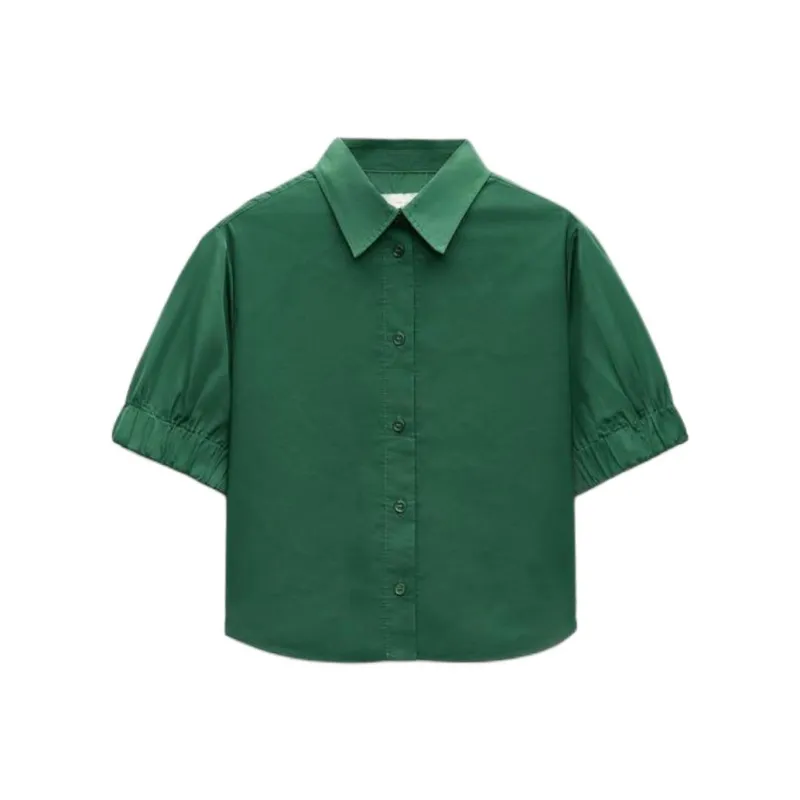 ZARA ZW Series Shirt Women's Green-0