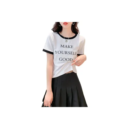 Juden Choi Drop Shoulder Sleeve T Shirt Women's White